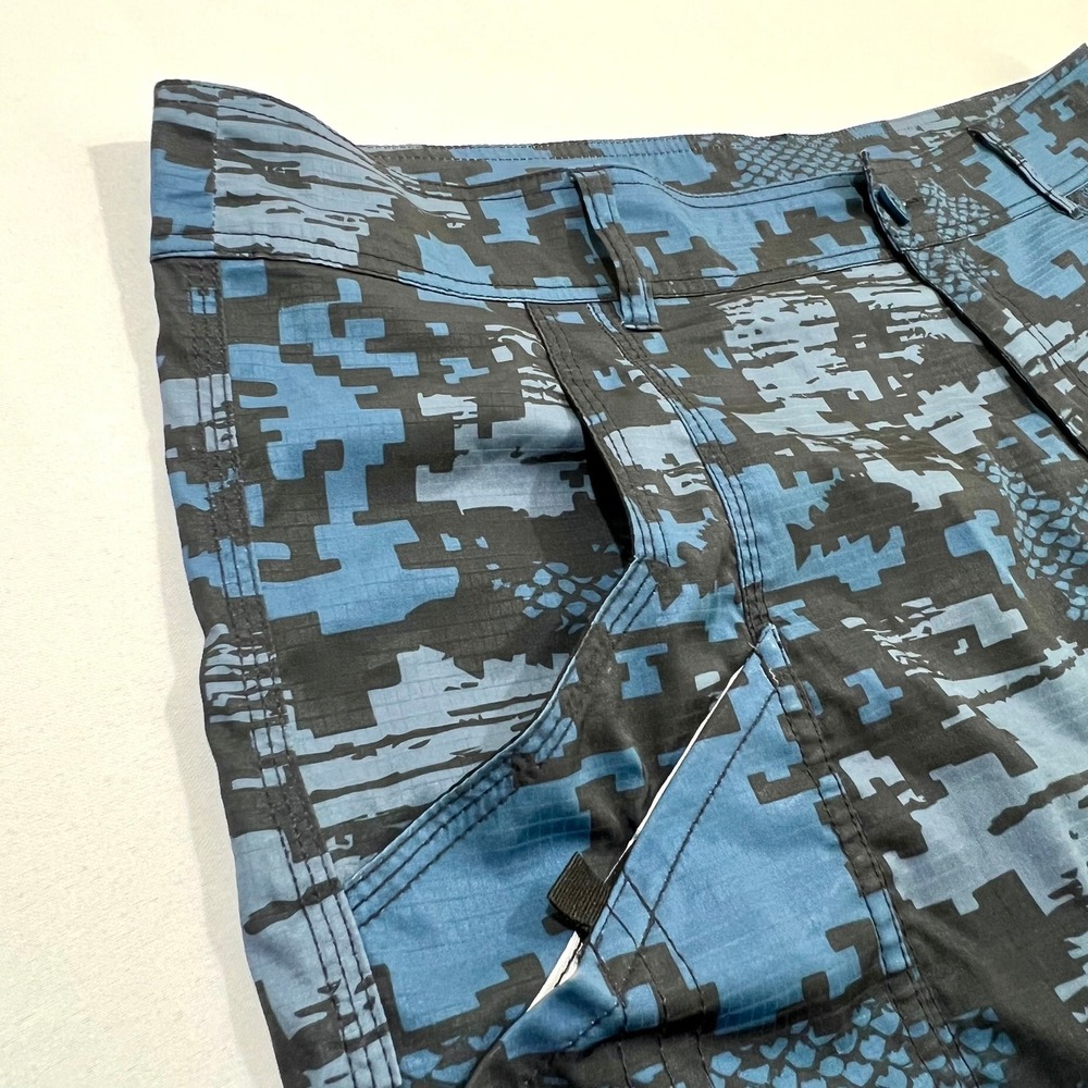 AFTCO M82 Tactical Fishing Shorts Men's Size 42 Blue Camo Stretch Quick Dry - Picture 6 of 13